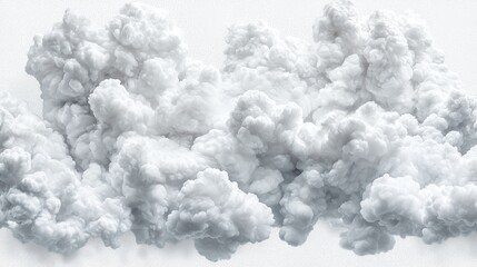 Wall Mural - White smoke clouds, abstract background, studio shot, design element