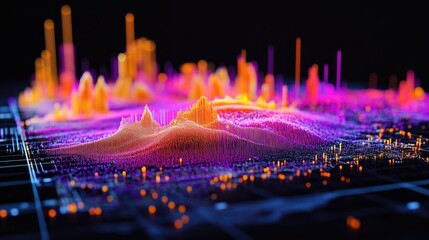 D blockchain visualization highlighting secure tokenized digital assets and financial decentralization.