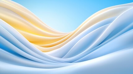 Wall Mural - Abstract Blue and Yellow Waves Background