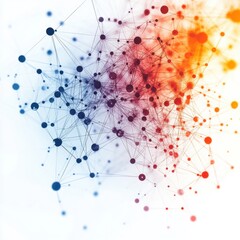 Colorful abstract network connection illustration.