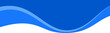 © Chorna_L - Border shape. Header for website banner. Abstract curve bottom section. Divider for web page template. Blue organic wavy form separator for modern headline.