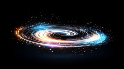 Wall Mural - stunning 4k visual of a swirling galaxy with vibrant colors and sparkling stars in space