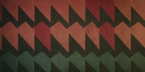 Aufkleber - A patterned carpet with a red and green design
