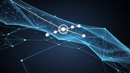 Abstract digital network with glowing connections and nodes