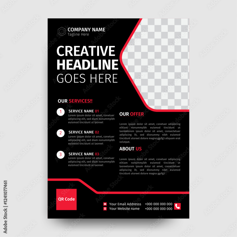 Corporate business flyer template design for Multipurpose uses. Graphic ...