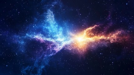 Wall Mural - vibrant cosmic explosion showcasing stunning colors and intricate nebula formations in deep space