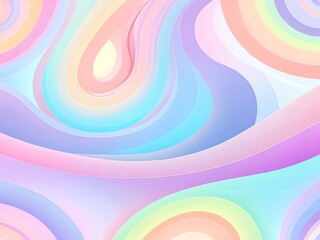 Wall Mural - pastel rainbow swirls: a dreamy abstract background