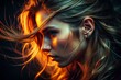 © Man888 - Low Light Ear Photography: Hidden Ear Behind Hair, Mysterious Portrait