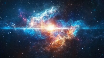 Wall Mural - stunning cosmic view of a vibrant nebula and stars in high-quality resolution