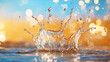 © jajuji - Dynamic water splash, bubbles, ripples, underwater light rays and tranquil ocean views