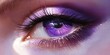 © oleh - Purple eye makeup close-up, sunlit skin, fantasy art