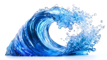 Poster - Stunning Ocean Wave with Crystal Clear Water and Dynamic Motion