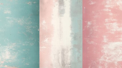 Poster - Vintage textured background in soft pastel tones with faded distressed effect