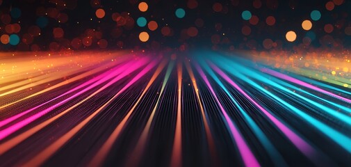 Fototapete - Speed motion background with abstract blue lights, futuristic traffic trails, and dynamic energy, illustrating modern transportation technology at night.