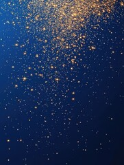 Wall Mural - abstract christmas background with falling snowflakes and sparkling stars on blue background with em