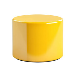 Poster - The image shows a single bright yellow cylinder with a glossy finish against a black background.