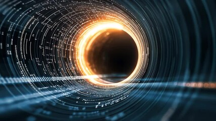 Wall Mural - black hole digital art energy swirl