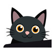 © MOHSHINBD - Playful Cat Peeking Vector Illustration - Cartoon Clipart & Line Art Design.eps