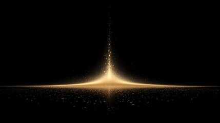 Canvas Print - Abstract golden light explosion effect on black background.  Possible use Graphic design element, video background