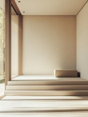 Wall Mural - Minimalist Japanese-style bedroom