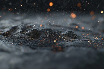 Wall Mural - a stock image showing four different digital lens flares set against a black background in a horizon
