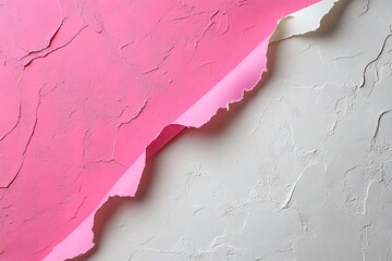 Wall Mural - Pink and White Textured Paper Overlay Design