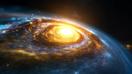 Wall Mural - captivating spiral galaxy shines with vibrant hues and cosmic details in stunning 4k resolution