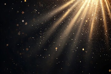 Wall Mural - background of christmas lights creating a festive atmosphere of light and gold