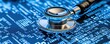 © STwul - Stethoscope on digital code; health tech, cybersecurity, diagnostics