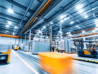 Poster - Modern Warehouse with Efficient Material Handling Operations
