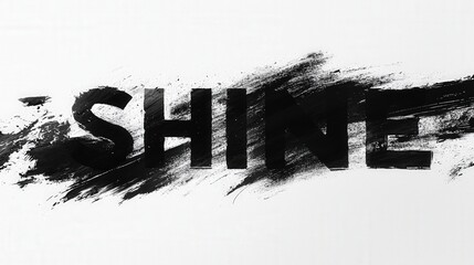 Wall Mural - Bold Black Text 