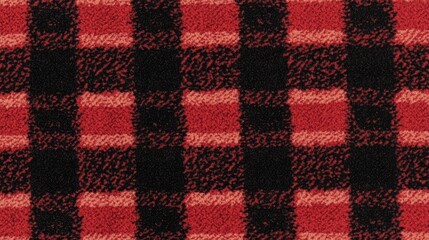 Wall Mural - Red and Black Plaid Texture Seamless Knit Pattern, Fabric Design, Cozy Concept, Textile Background Plaid, Texture