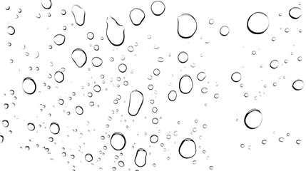 Fototapete - Transparent water droplets forming a mesmerizing pattern on a glass surface capturing the interplay of light reflection and refraction for a serene and minimalist aesthetic