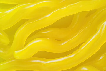 A vivid and happy background is created by a close-up of colorful jelly banana candies