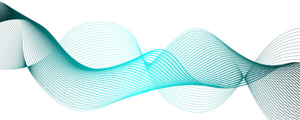 Aufkleber - Digital frequency track equalizer. Abstract colorful gradient background wave element for design. Striped ribbons vector background with lines. Modern lines of geometry wave shapes.