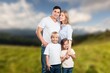 © BillionPhotos.com - Happy young family with children at nature park background