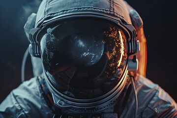 Wall Mural - cosmonaut in a protective suit made generative ai technology