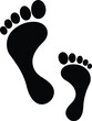 © Bharotray - Black silhouette of two human footprints