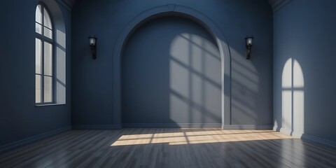 Wall Mural - Elegant Empty Room With Archway And Sunlight