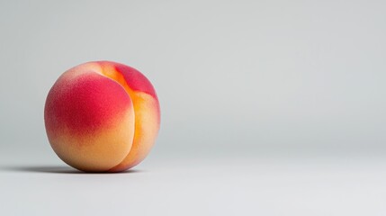 Wall Mural - Ripe peach on white background, food photography