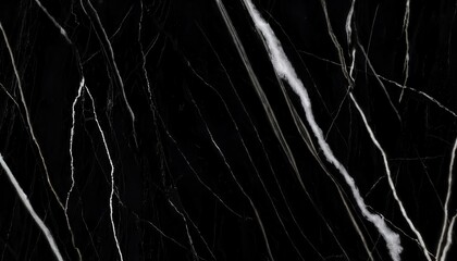 Aufkleber - luxurious black marble texture with elegant white veins, high-resolution stone pattern for interior design, flooring, and background
