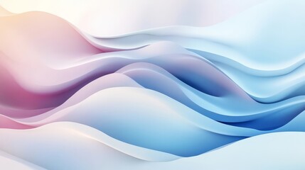 Wall Mural - Soft waves of color blend seamlessly to create a tranquil atmosphere in abstract design