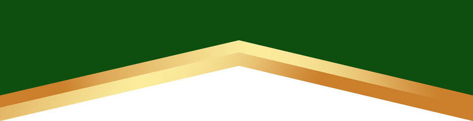 Wall Mural - border shape for banner design. green header section with golden line. abstract bottom background fo
