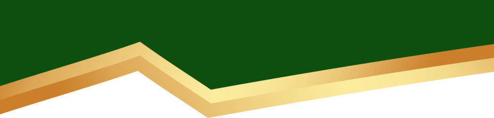 Wall Mural - border shape for banner design. green header section with golden line. abstract bottom background fo