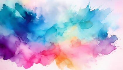 Wall Mural - colorful watercolor painting creating abstract background with vibrant colors