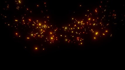 Wall Mural - fire sparks particles light motion background