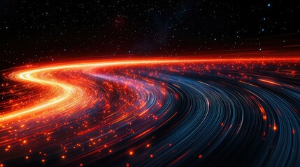 Wall Mural - abstract cosmic trails of light and energy