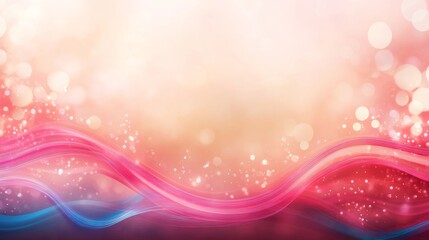 Poster - Neon wave lines flow dynamically across the canvas, intertwined with bright bokeh lights in magenta and teal hues, offering a captivating visual experience