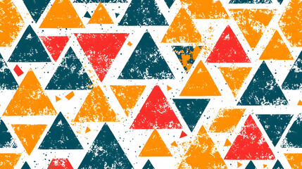 Wall Mural - Abstract geometric triangle pattern texture background design for textile print