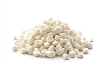 Wall Mural - A colorful stack of marshmallows on a clean white background